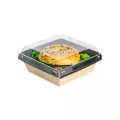 Barquettes LUXIFOOD noir/kraft 160x160mm